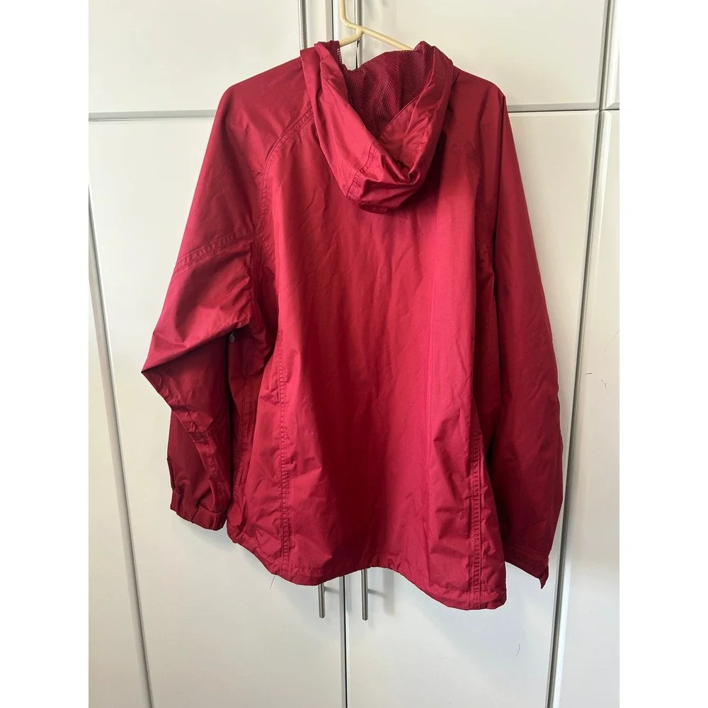 Cold Storage Foul Weather Gear Red Hooded Windbreaker Jacket Mens Large Mesh Lin